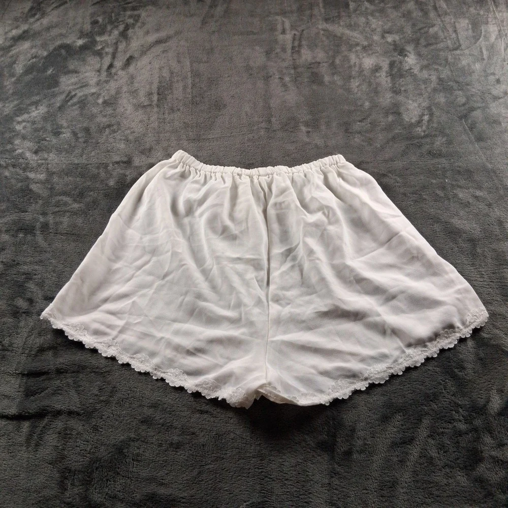 Shein Sleep Shorts Womens Small White Lace Trim Elastic Waist Pajama Bottoms